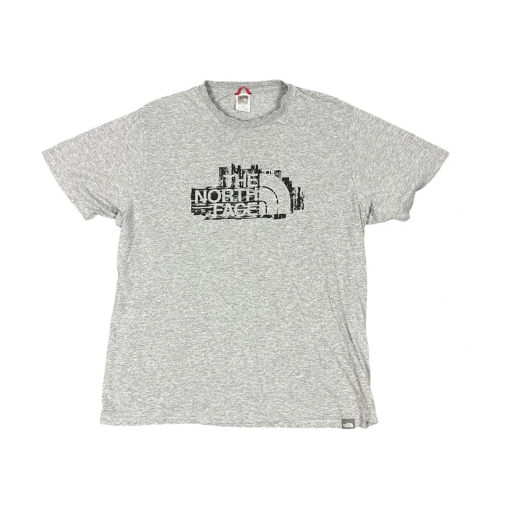 North Face Shirt‎ Men's Large Grey Crew Neck Short Sleeve Size L